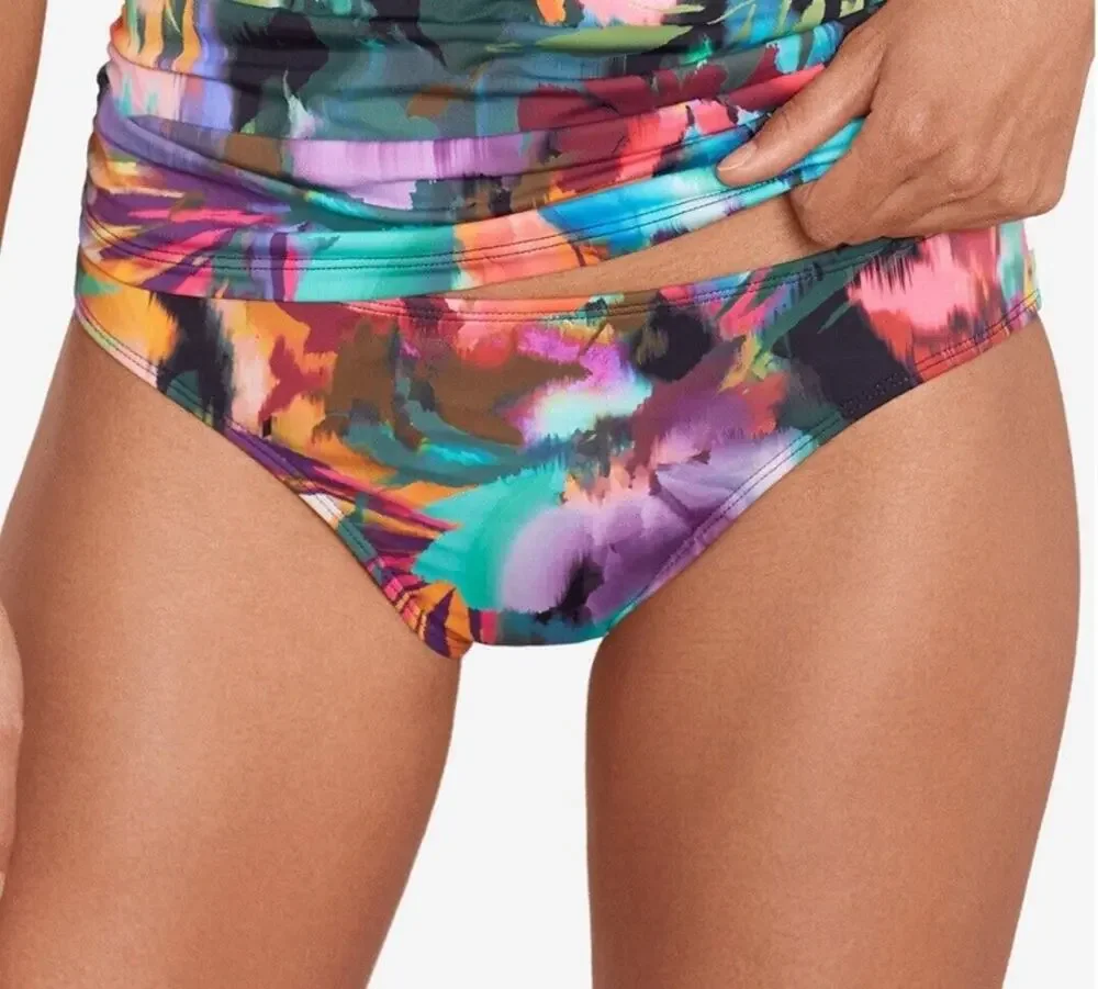 Lauren Ralph Lauren Women's Printed Hipster Bikini Bottoms in Jungle Paradise